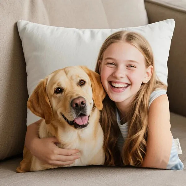 Custom Pet Photo Pillow - Personalized Image Upload