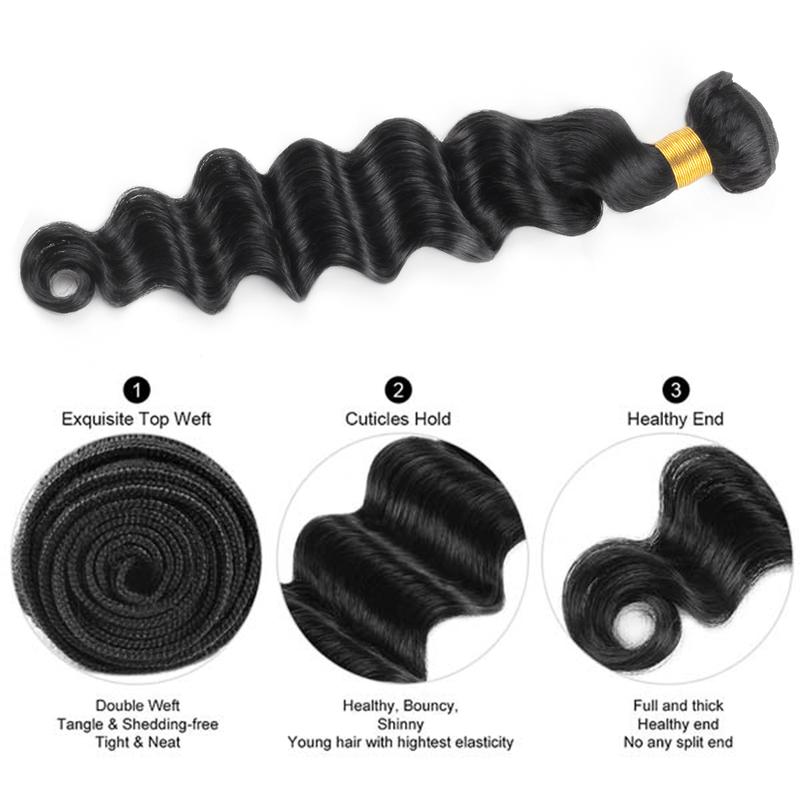 24-Inch Body Wave Human Hair Bundles - Virgin Remy Hair Weave