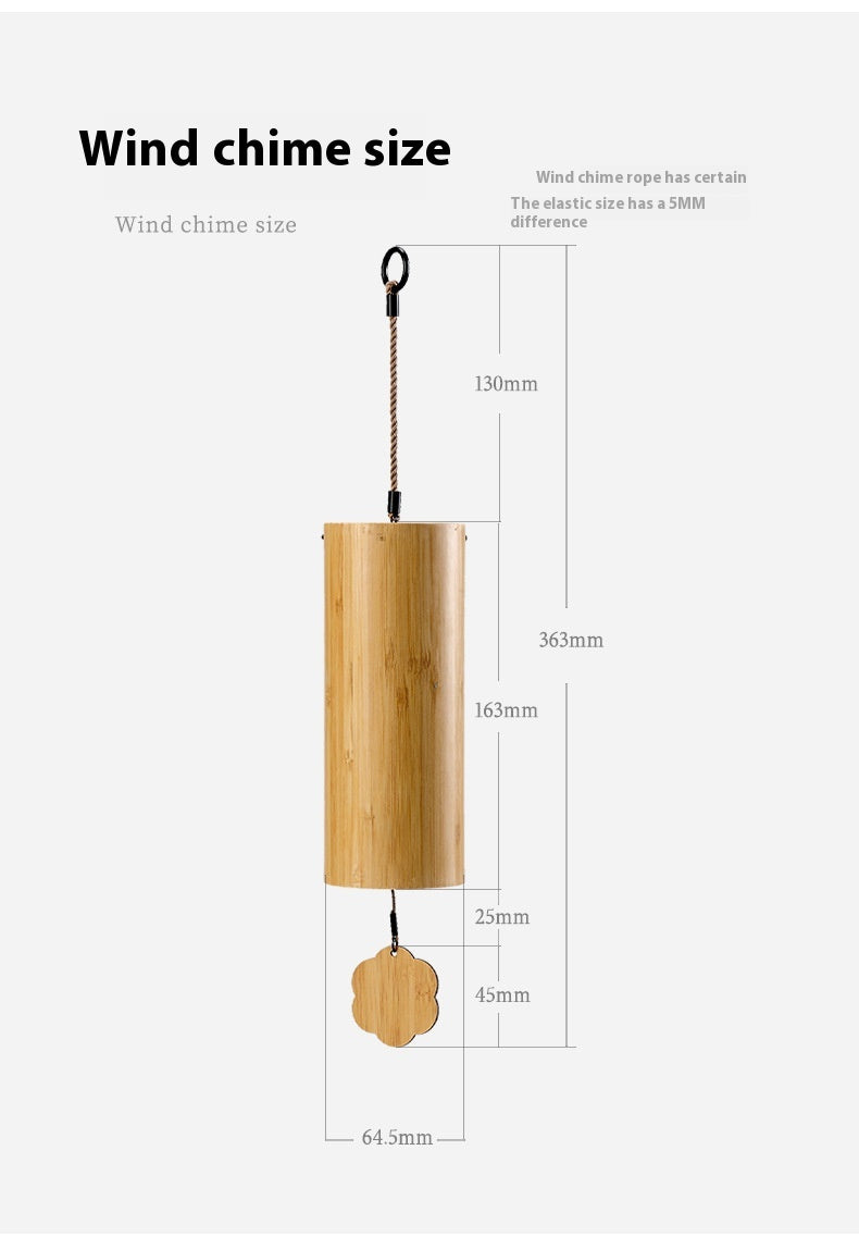 8-Tone Four Seasons Wind Chimes - Bamboo Modern Garden Decor Gift