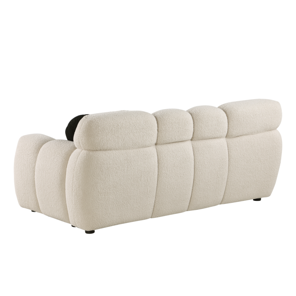 Beige Boucle 2-Seater Marshmallow Sofa - Comfortable Design