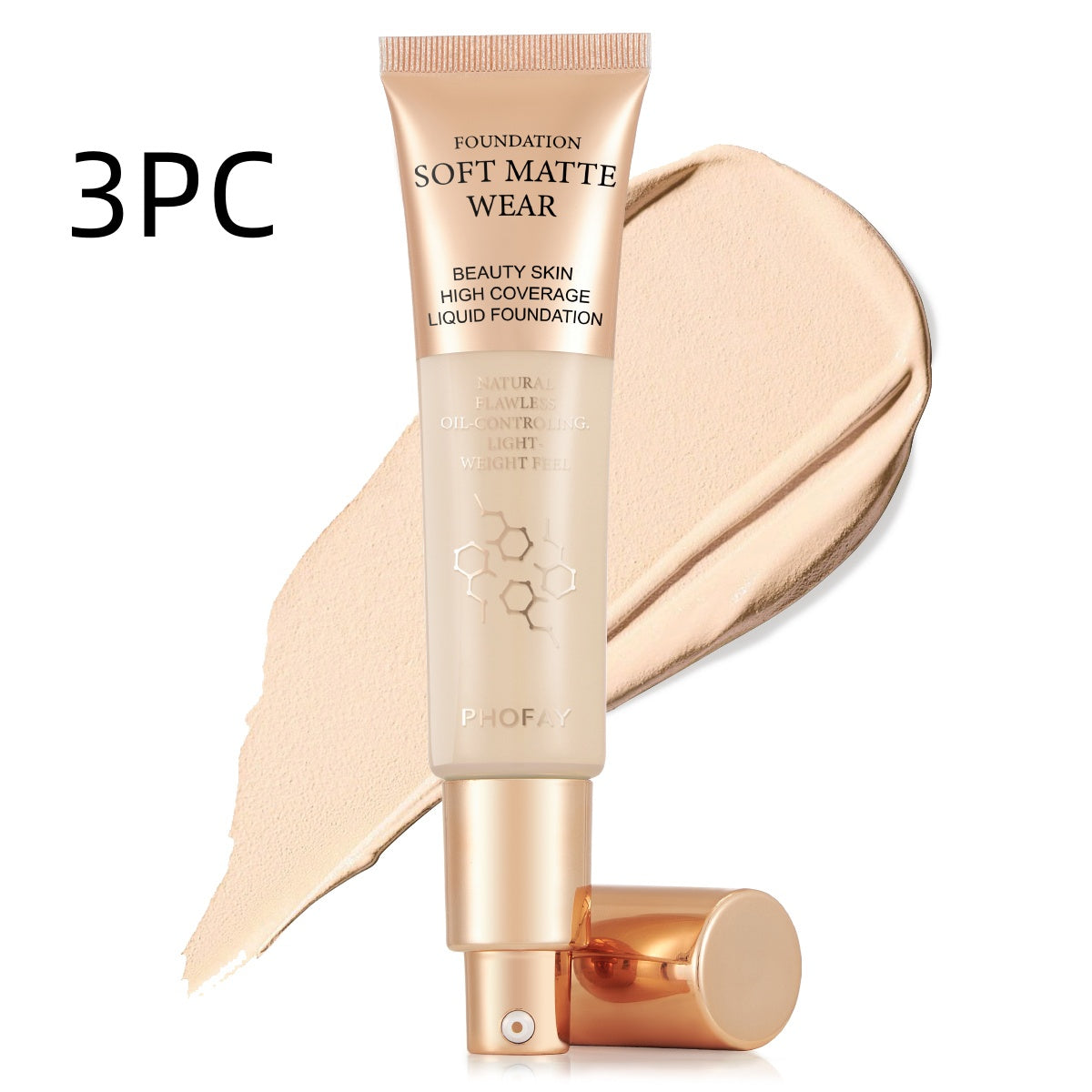 Full Coverage Liquid Foundation - Lightweight Oil-Controlling Makeup