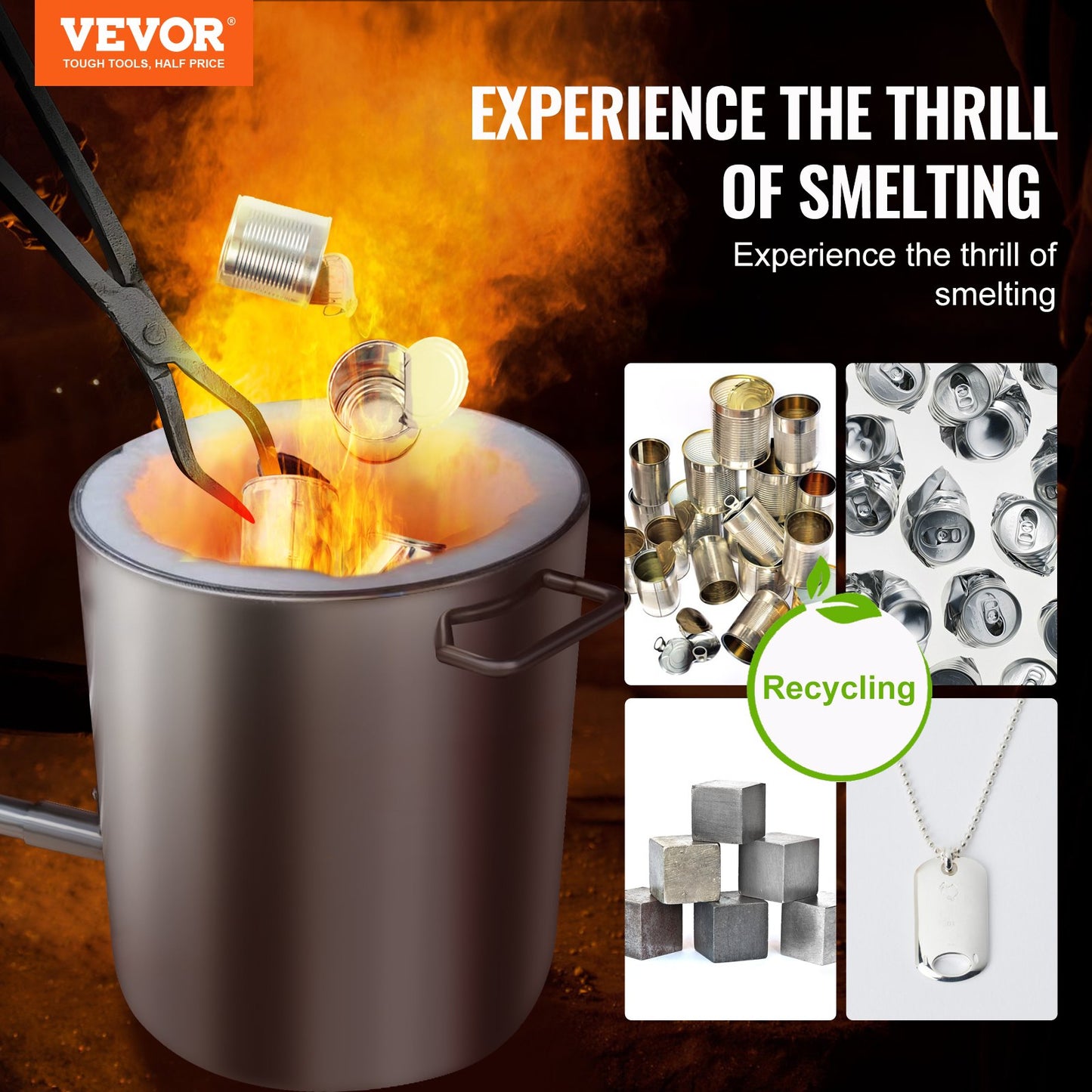 6KG Stainless Steel Propane Melting Furnace Kit