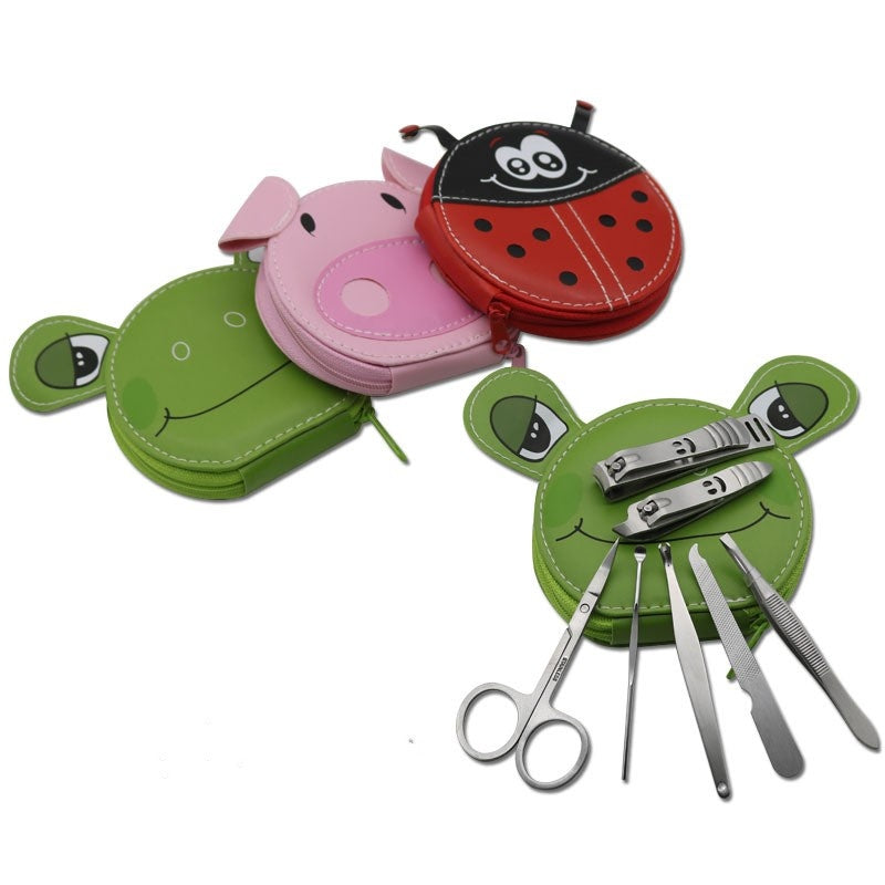 Manicure Nail Art Tool Set 7-Piece Nail Care Kit Stainless Steel & Carbon Steel