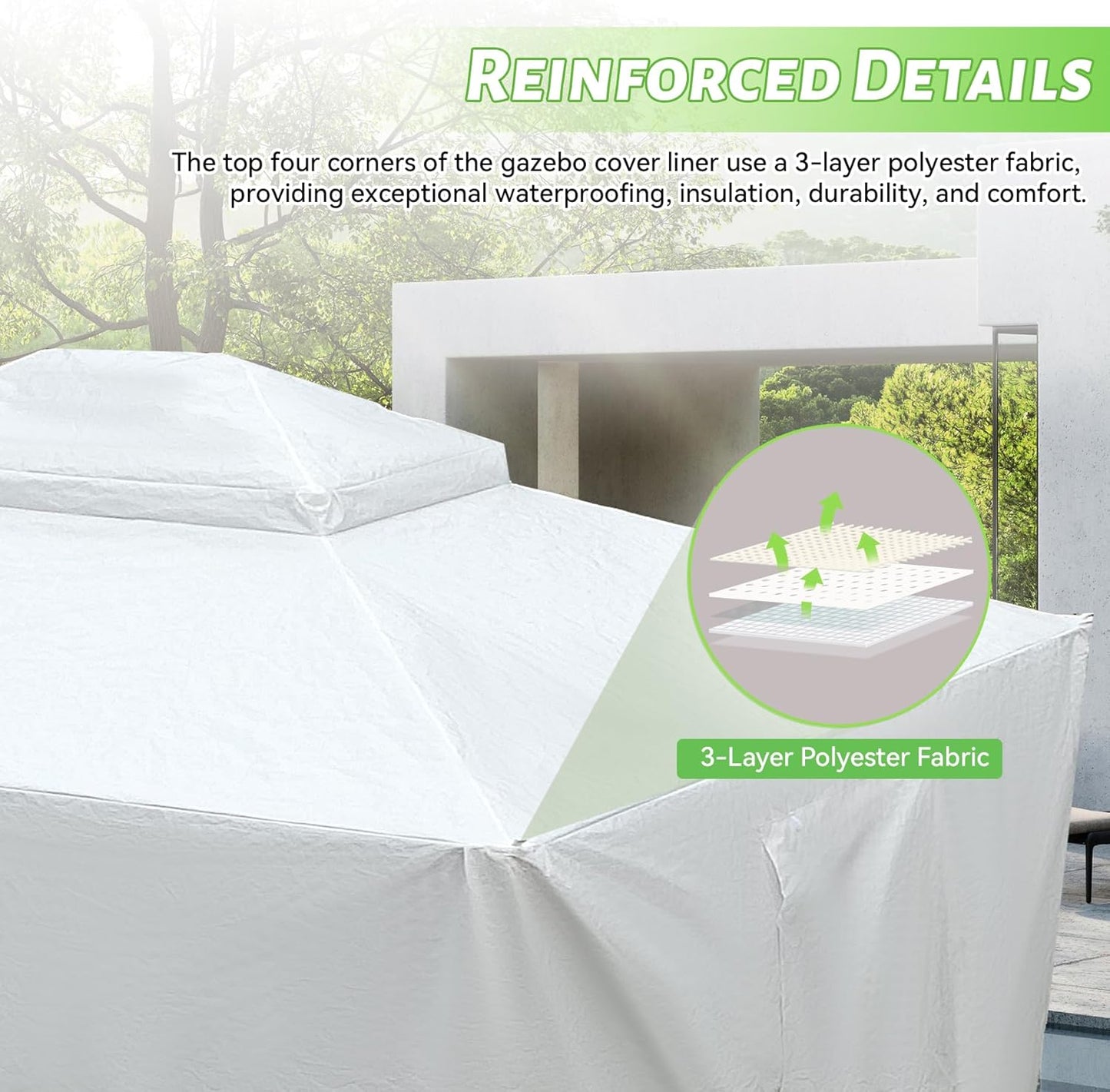 12 X14 Gazebo Cover For Hardtop Gazebos, Outdoor Universal Winter