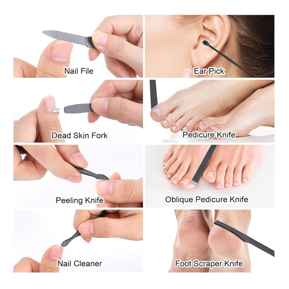 18-Piece Nail Clipper Set Manicure Pedicure Tool Kit with Professional Nail Clippers