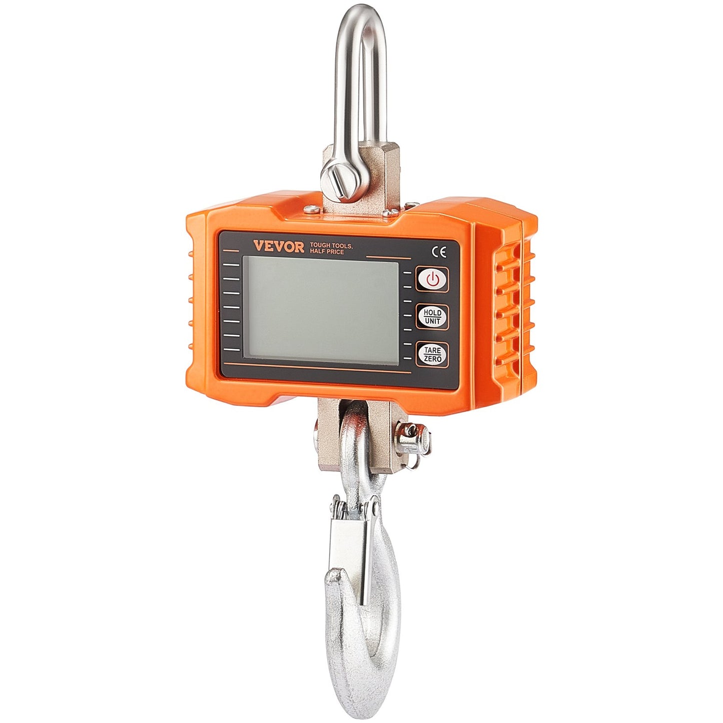 Digital Crane Scale 2200 Lb / 1000 Kg Heavy Duty Hanging Scale Orange