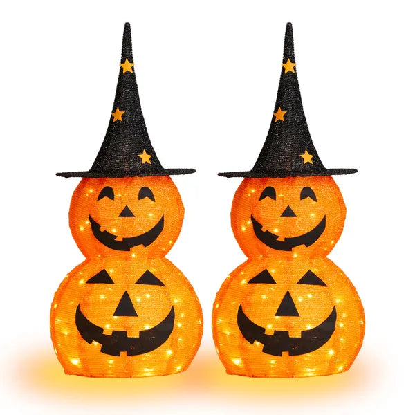 3ft Lighted Pop-Up Pumpkin Decoration with 150 LED Lights