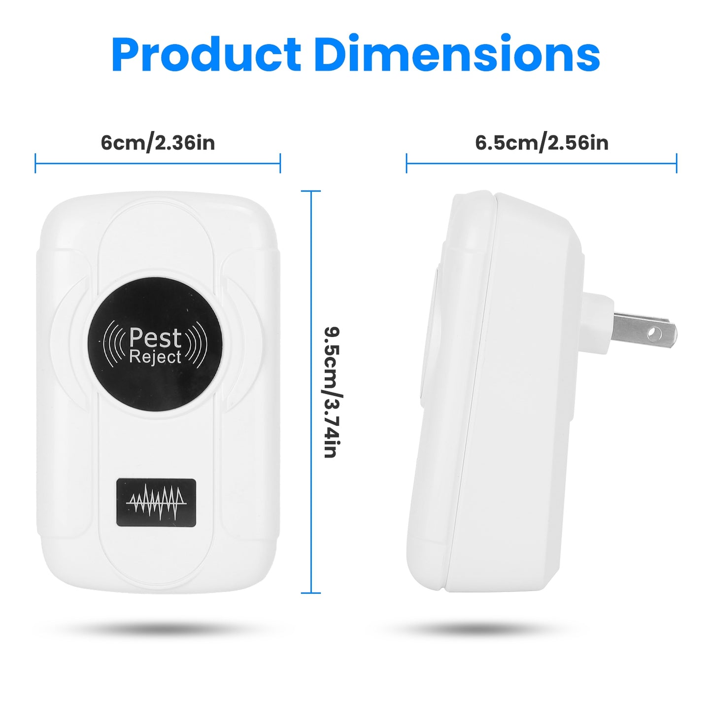 Ultrasonic Insect Repellent - 6 Pack, 32-120KHz Bug Control