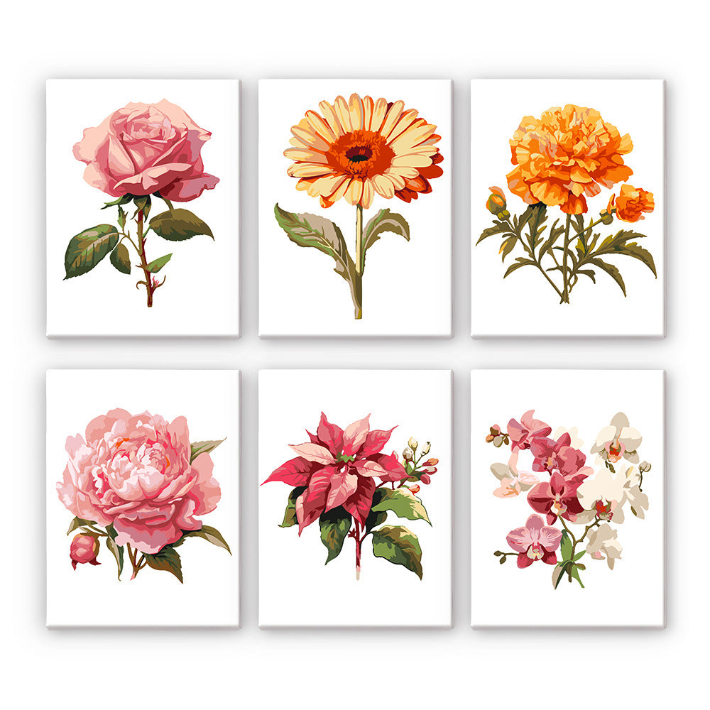 Mini Digital Oil Painting Set - Handcrafted Landscape and Flower Art Kits