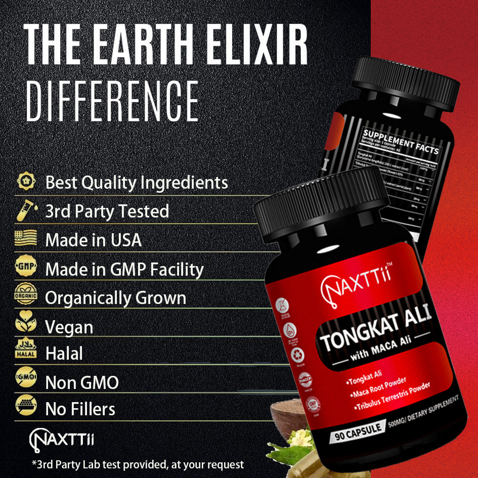 Tongkat Ali Supplement for Men - 90 Capsules - Natural Energy Support