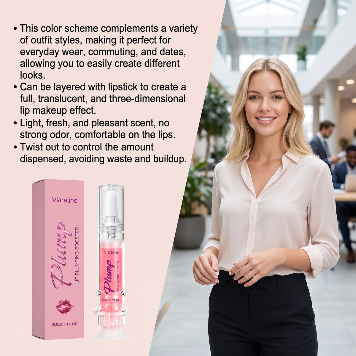 Glowing Moisturizing Lip Gloss - 5ml Hydrating Lip Shine