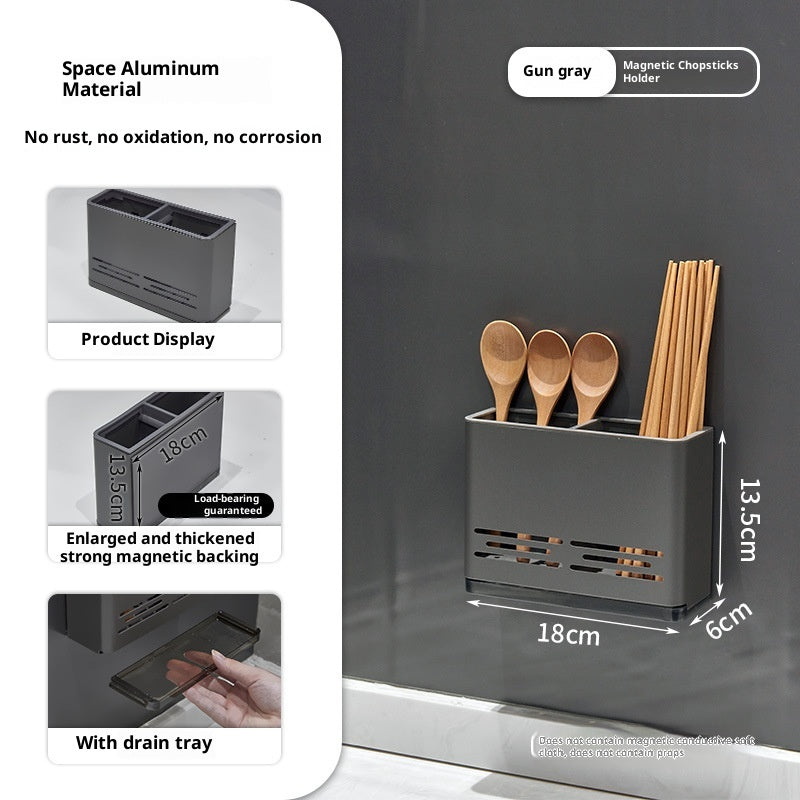 Magnetic Kitchen Knife Holder & Storage Rack - Aluminum Organizer with Variants