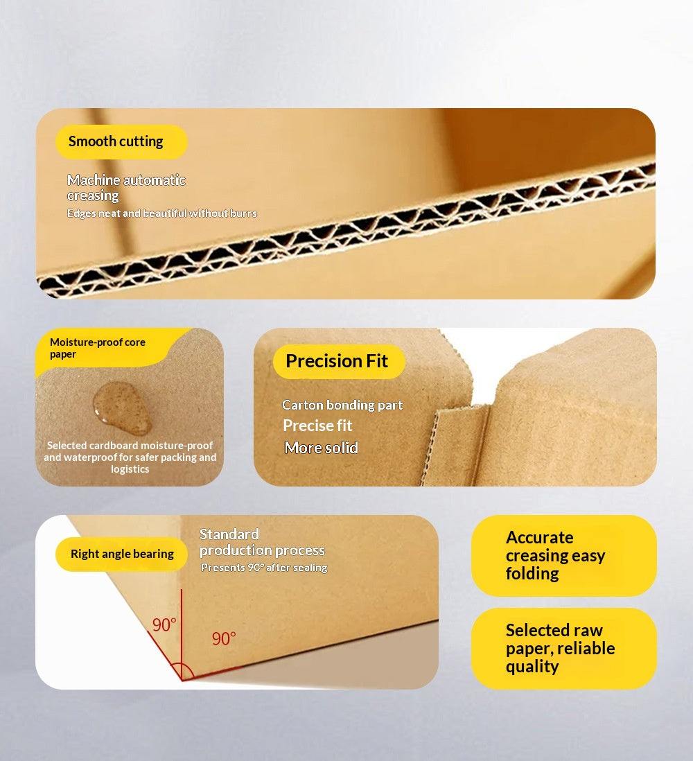 Heavy-Duty Five-Layer Flat Packaging Carton - Extra Hard 25x25x10cm