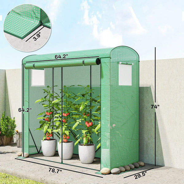 Garden Bed with Mini Greenhouse - Waterproof PE Cover