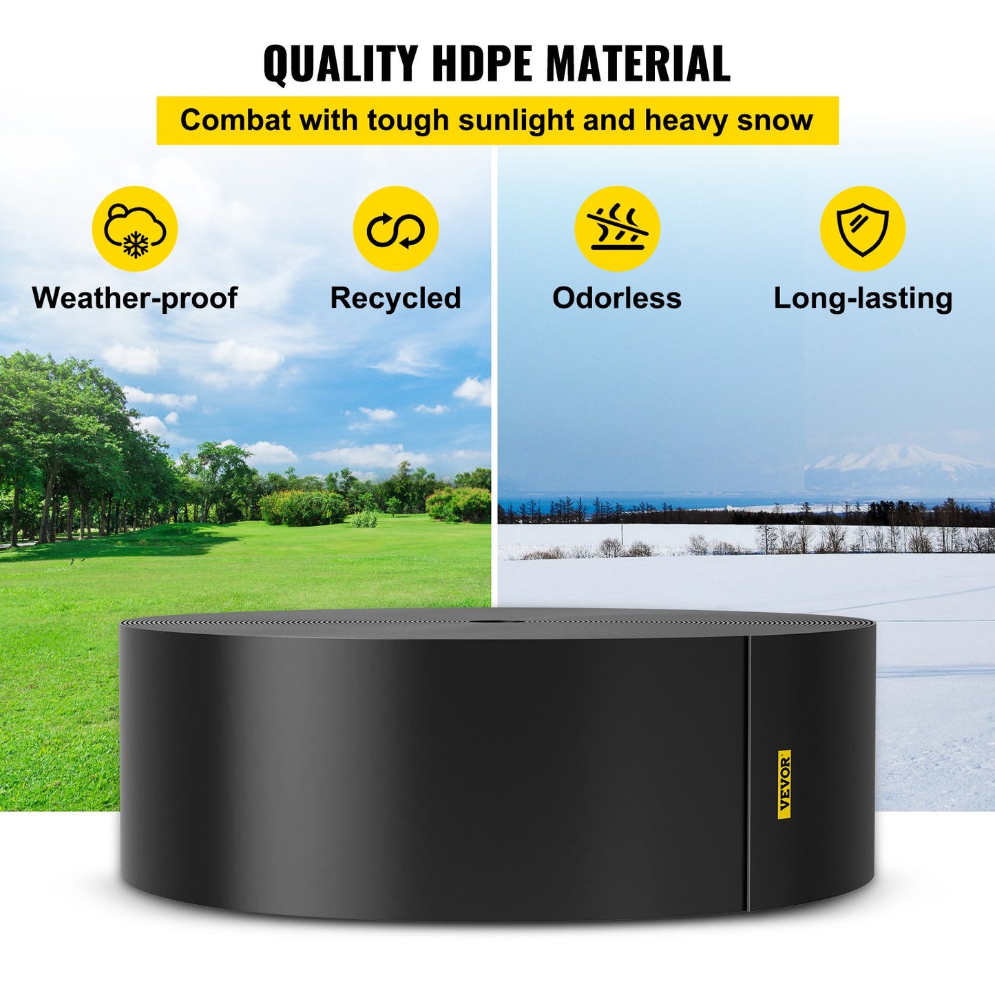 Garden Edging 10 Inch Depth 150 ft Recycled HDPE Flexible Border for Landscaping
