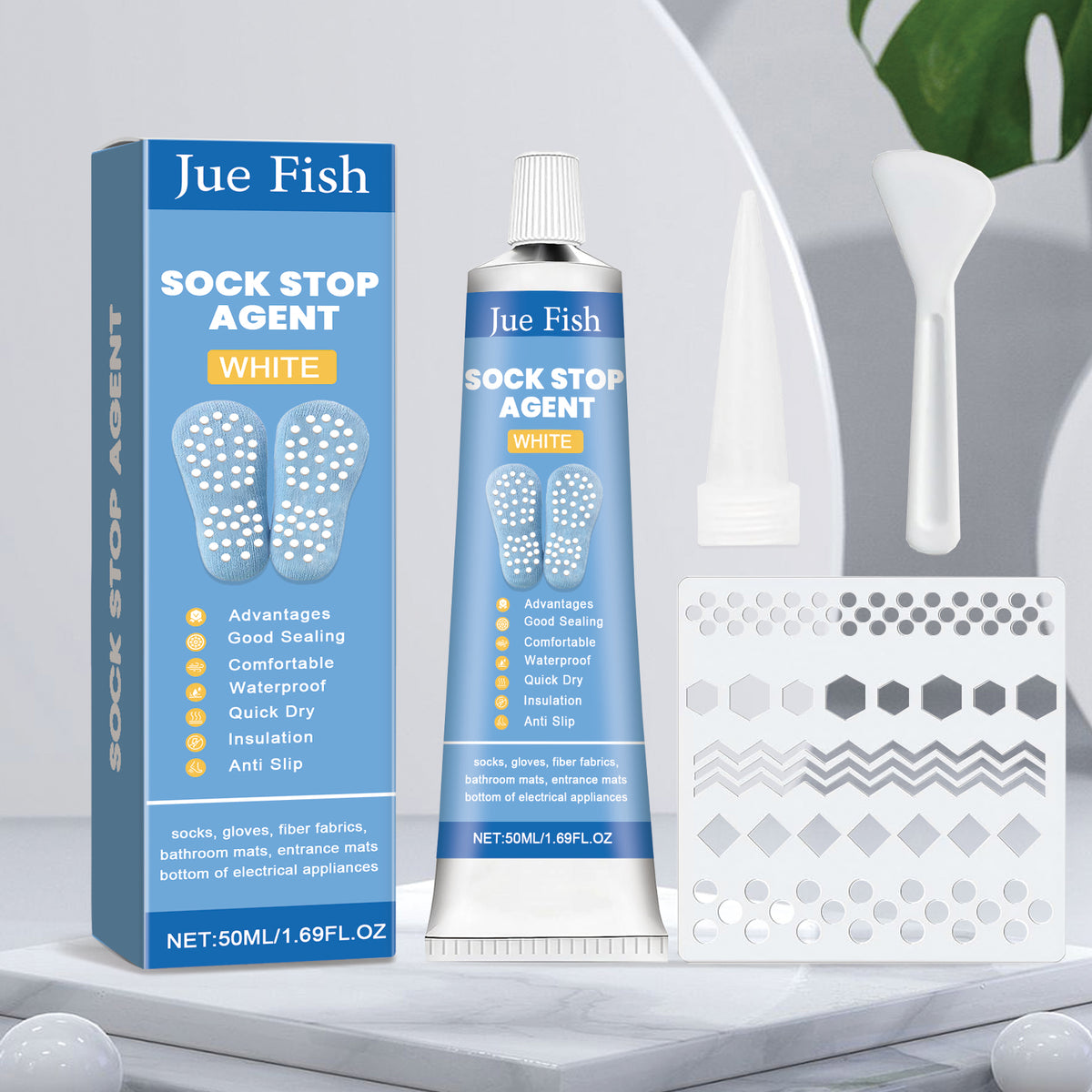 Anti Slip Sock Adhesive Set for Shoes and Mats - 150ml