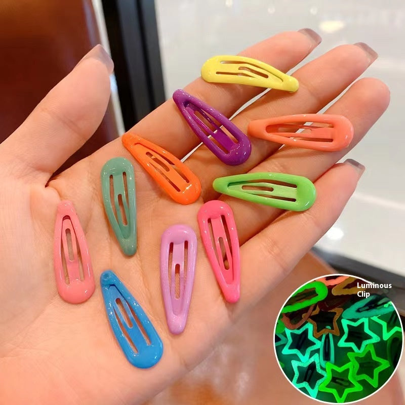 Luminous Children's Hair Barrettes - Cute Alloy Glow-in-the-Dark Hair Clips