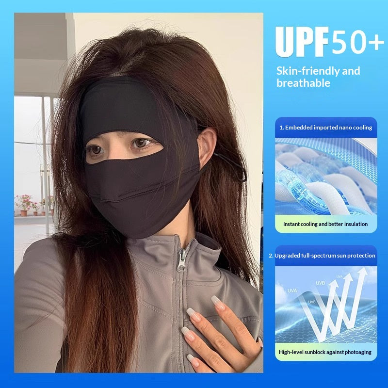 Women's Full-Face Sun Protection Mask - Ice Silk