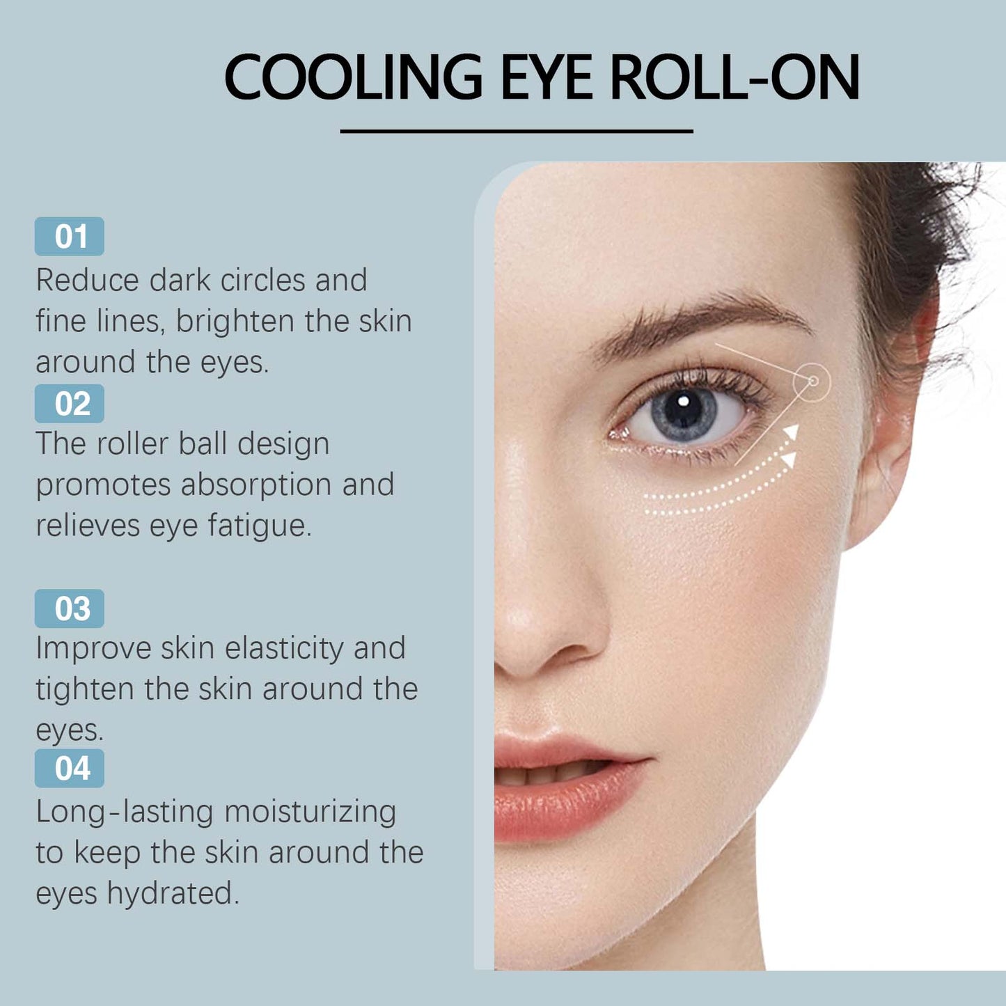 Niacinamide Roll-On Eye Cream - Brightening & Anti-Aging Serum, 15ml