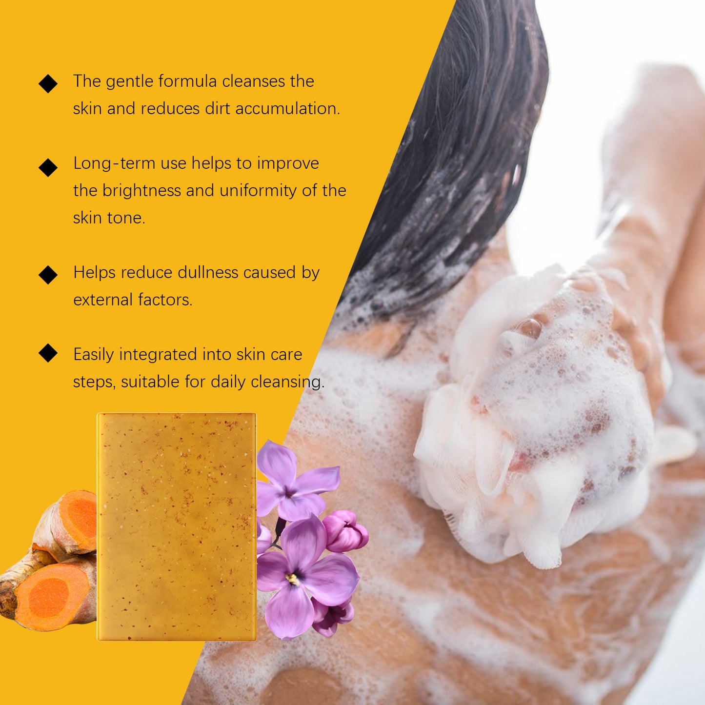 Turmeric Clove Essential Oil Soap - Moisturizing Facial & Body Cleansing Bar