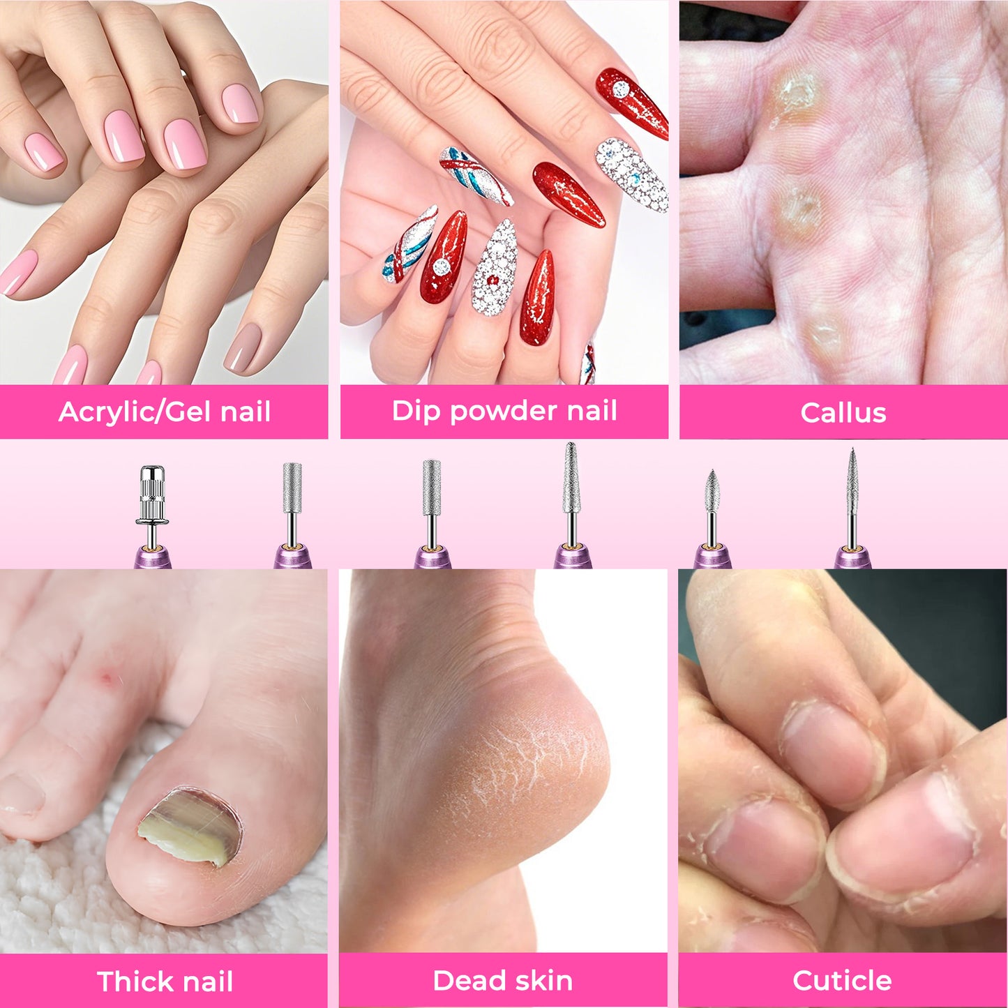 Portable Electric Nail Drill Kit - Professional Manicure Pedicure Tool