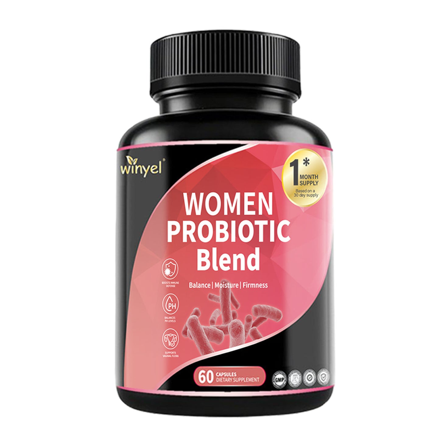 Women's Probiotic Supplement with Prebiotics for PH Balance - 60 Count