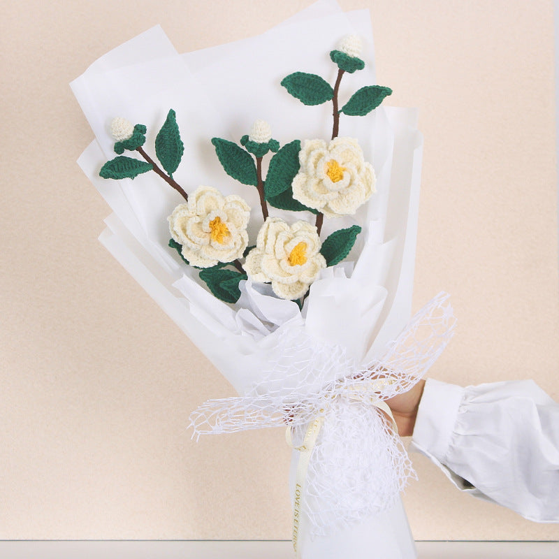 Artificial Flower Bouquet - Camellia Handmade Dried Flower Decor