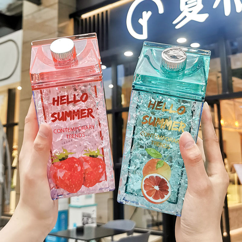 Double-Layer Thickened Refrigerator Vacuum Cup - 400ml, Multiple Colors