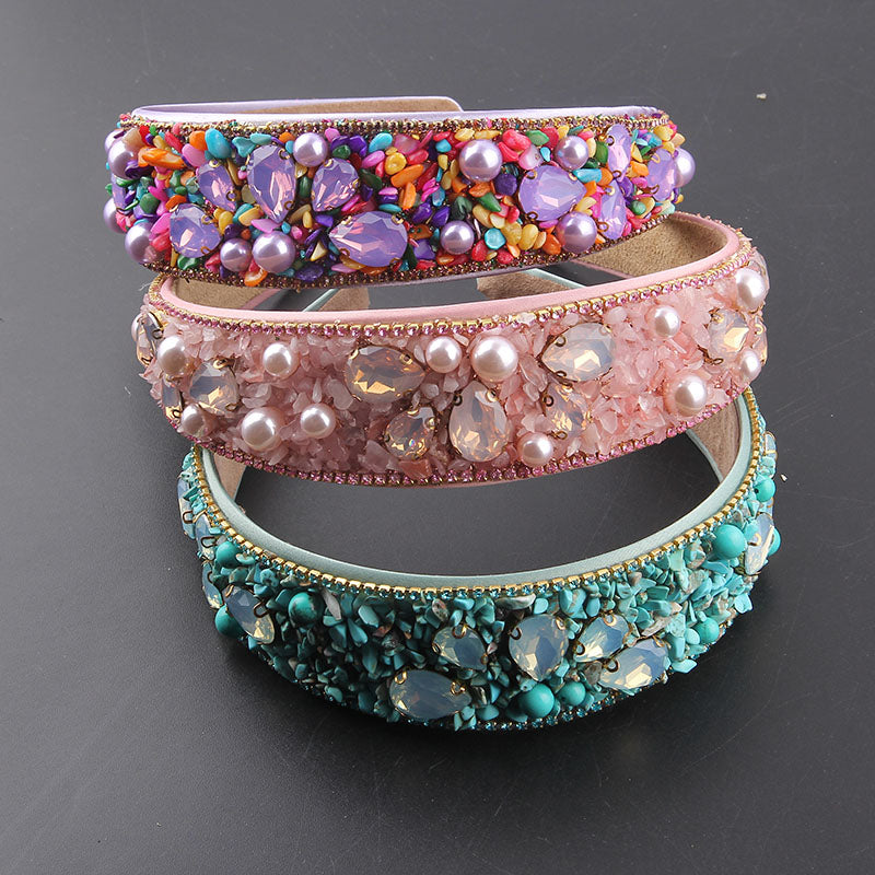 Rhinestone Pearl Headband - Women's Fashion Hair Accessory