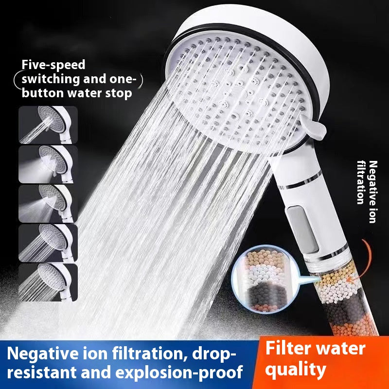Adjustable Shower Nozzle Filter Spray for Bathroom Household