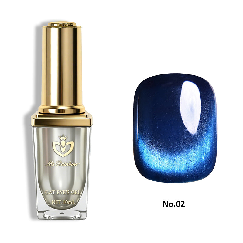Rainbow Starry Cat Eye Gel Polish - 10ml Magnetic Shimmer Nail Gel