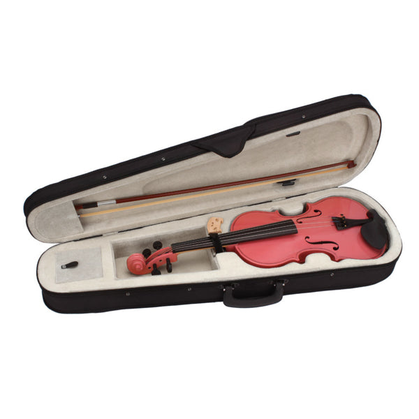 1/4 Size Pink Violin Set with Case, Bow & Rosin