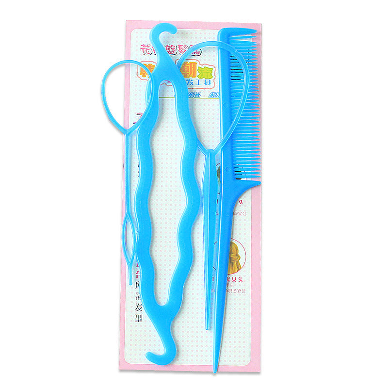 Plastic Comb Pattern Design Hair Pulling Needle Ball Head Hair Curler - Multi Colors