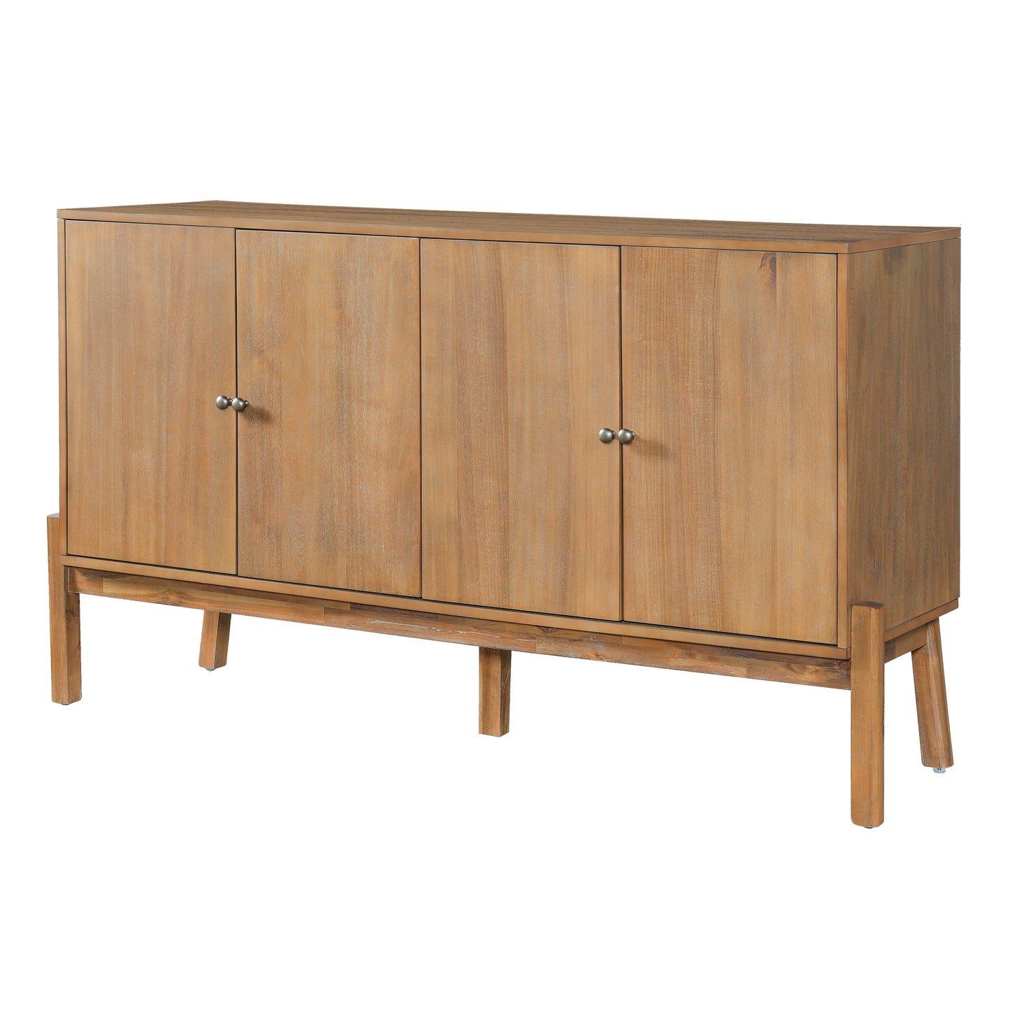 Vintage Sideboard Buffet Cabinet, 56.8 W X 18 D 34.2 H, 4-Door