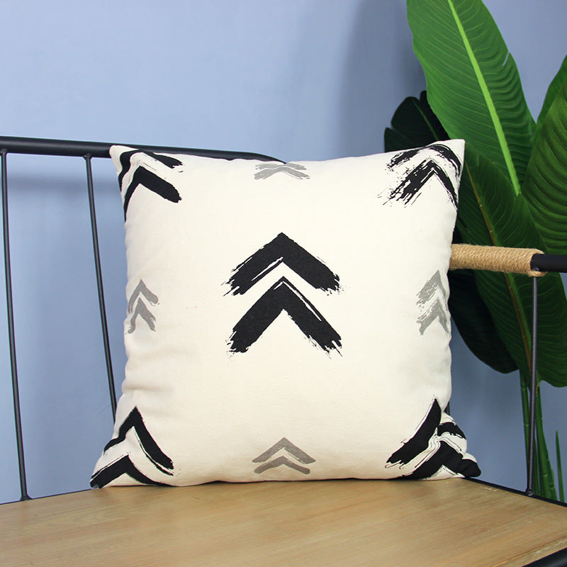 Luxury Geometric PU Leather Throw Pillow Cover - Modern Home Decor