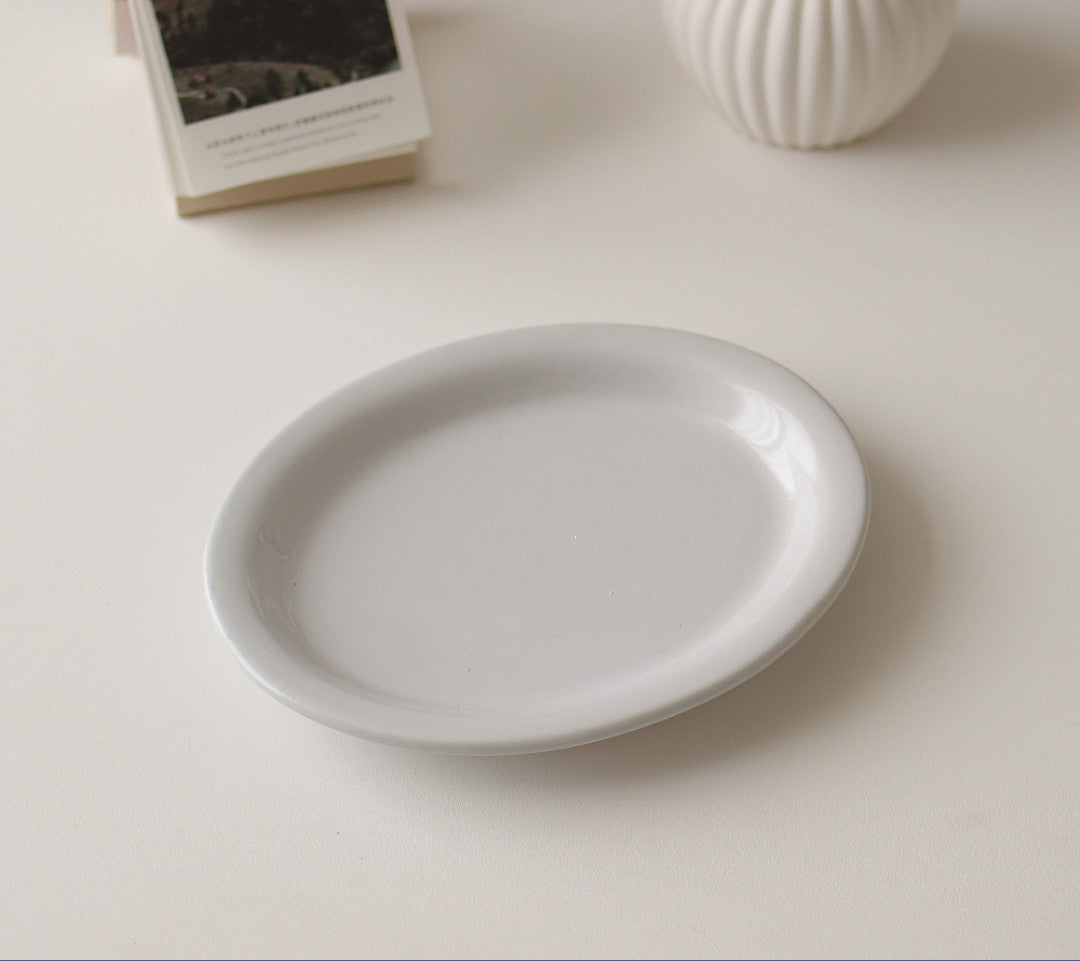 Ceramic Dinner Plate - Round Porcelain Tableware for Kitchen & Dining - Multiple Styles