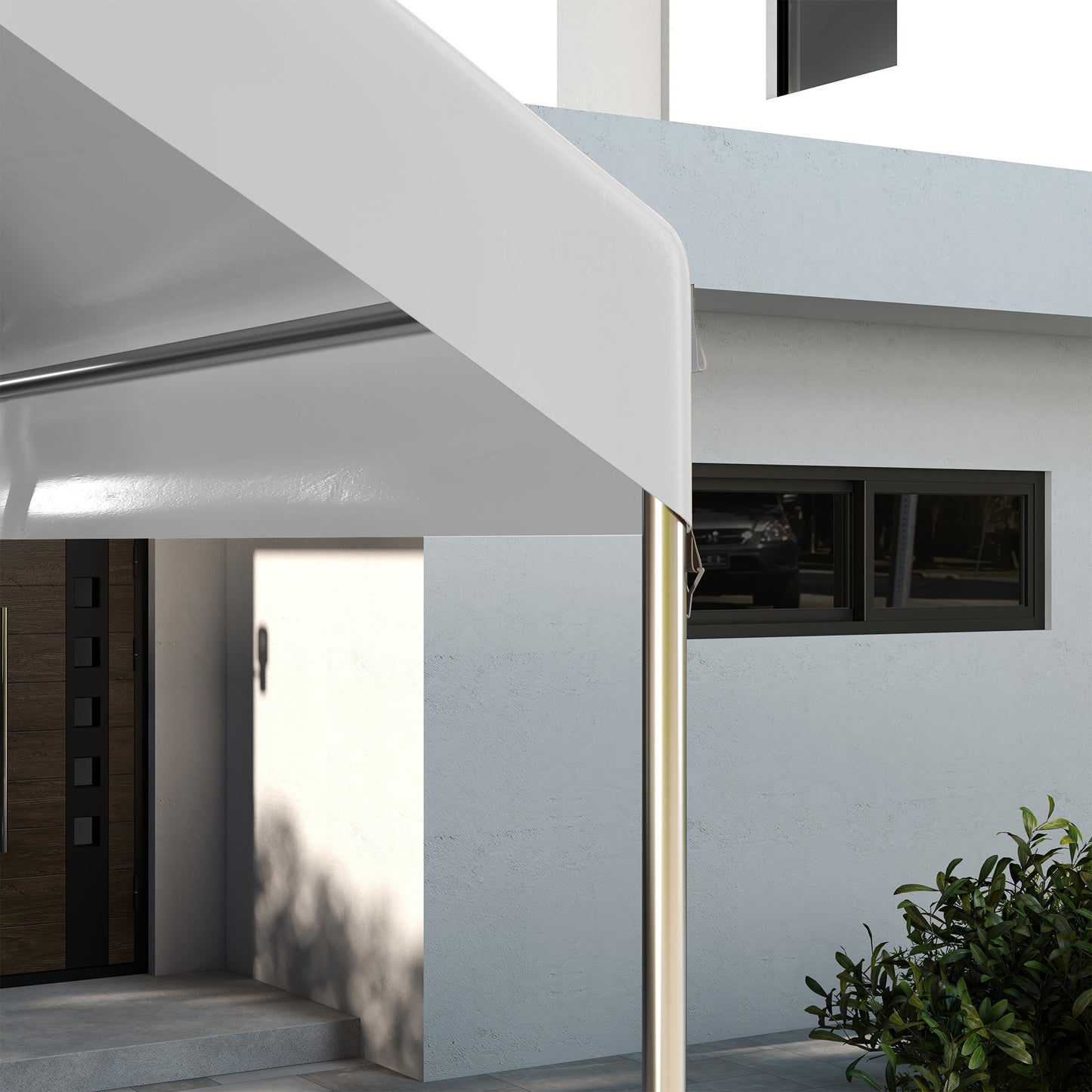 19.7' x 9.7' Carport Canopy Replacement Cover with Bungee Cords - White
