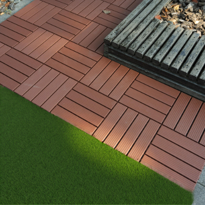 Interlocking Deck Tiles 44 Pack Waterproof Outdoor Patio Flooring 12x12 Square
