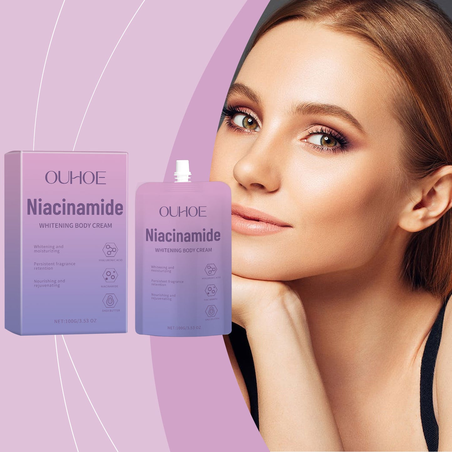 Niacinamide Brightening Body Cream - Moisturizing & Firming Skin Lotion