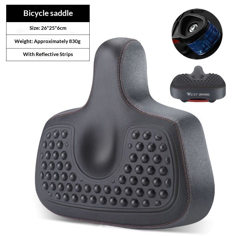 Mountain Bike Seat Pad Widened Gel Cushion - Comfortable Shock Absorption
