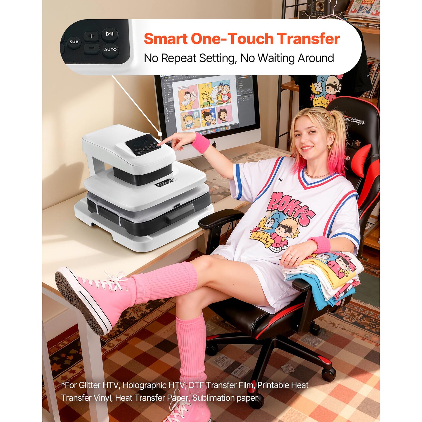 15x15 Inch Auto Heat Press Machine for T-Shirts, Sublimation & Vinyl