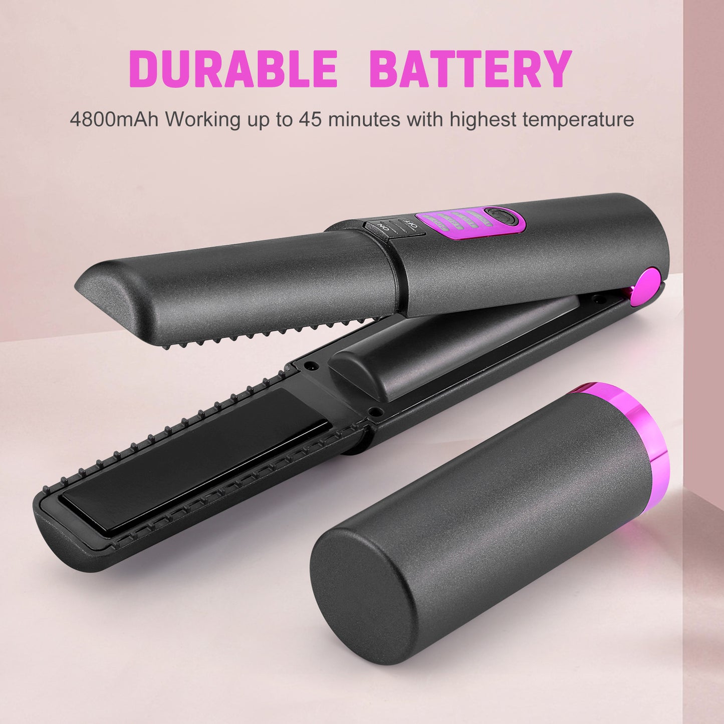 Women's Cordless Hair Straightener Comb - Rechargeable Hair Styling Tool