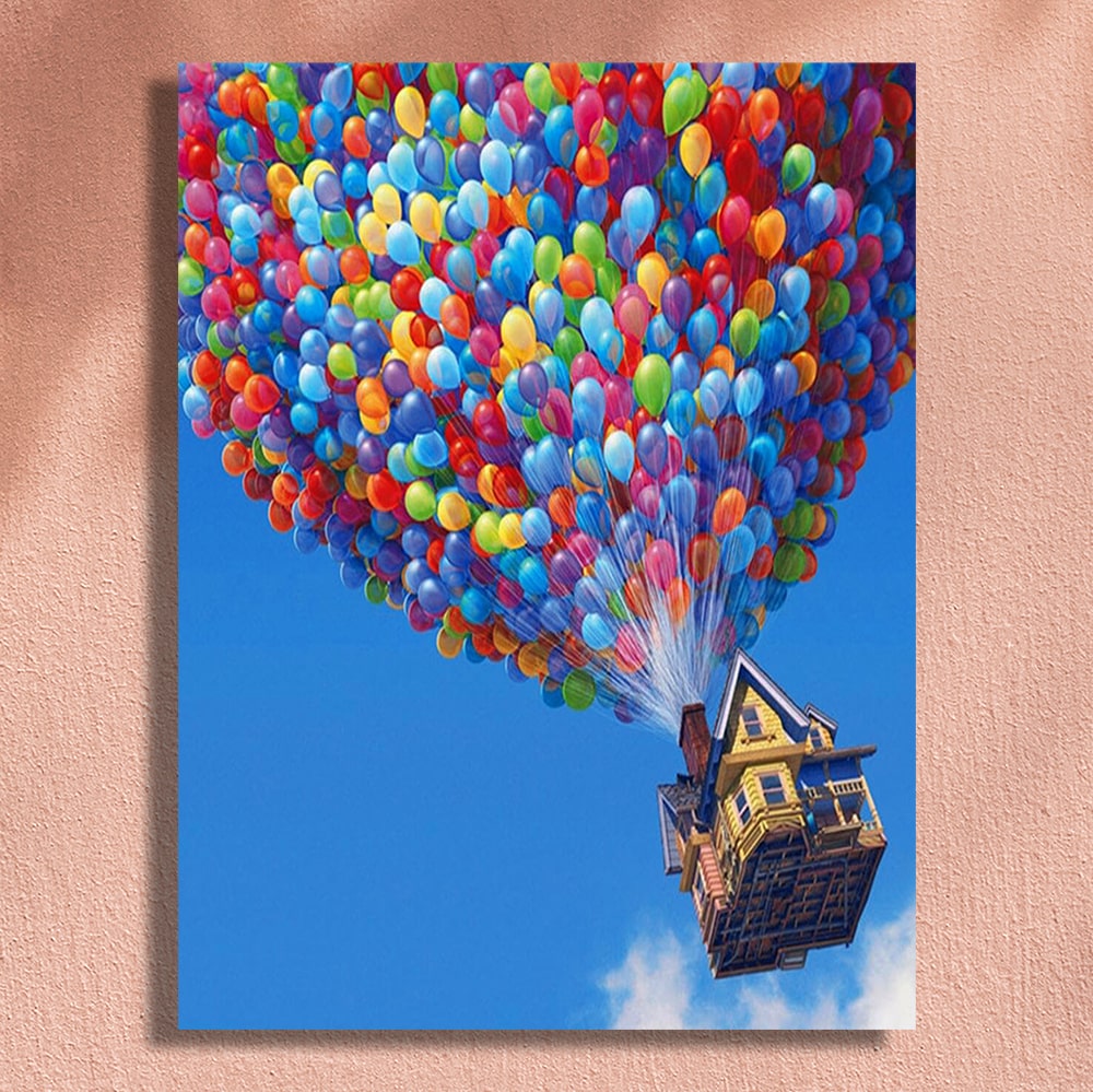 Digital Oil Painting DIY Canvas Art Hot Air Balloon Style 40x50cm