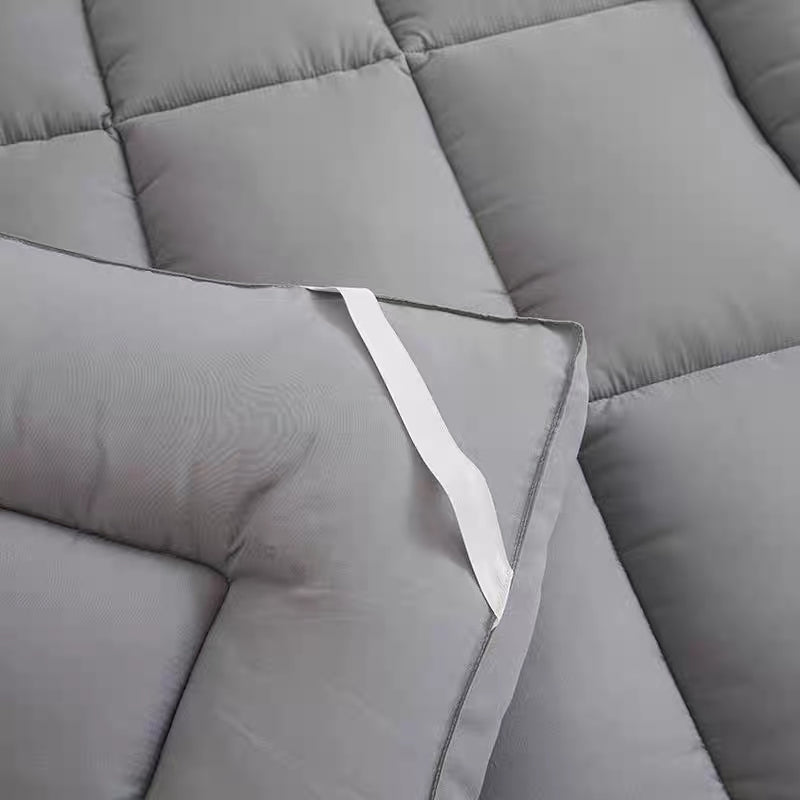Full Mattress Topper Pad - Soft Gray Bedding Accessory