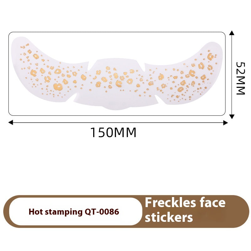 Freckle Tattoo Stickers Gold and Silver - Facial Skin Decor, 150x52mm, 1 or 6 Pcs