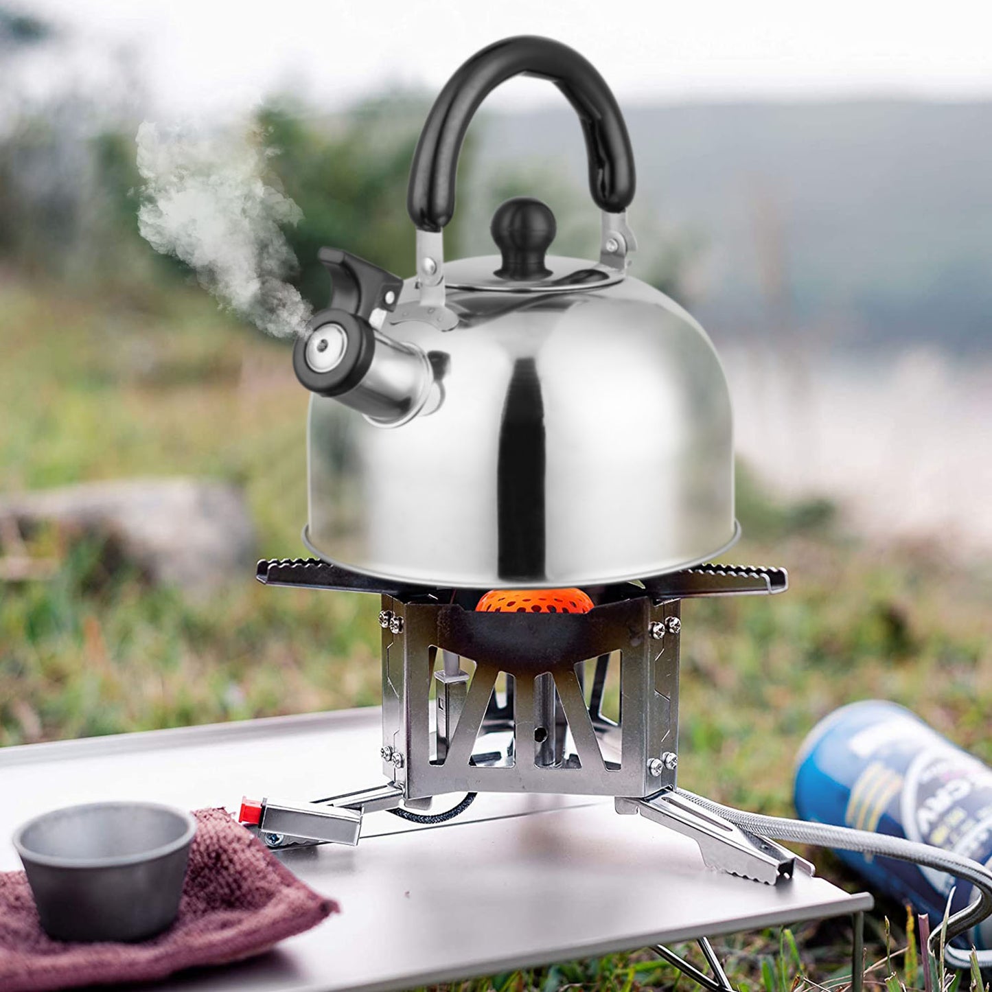2.1 Quart Stainless Steel Whistling Tea Kettle - Silver