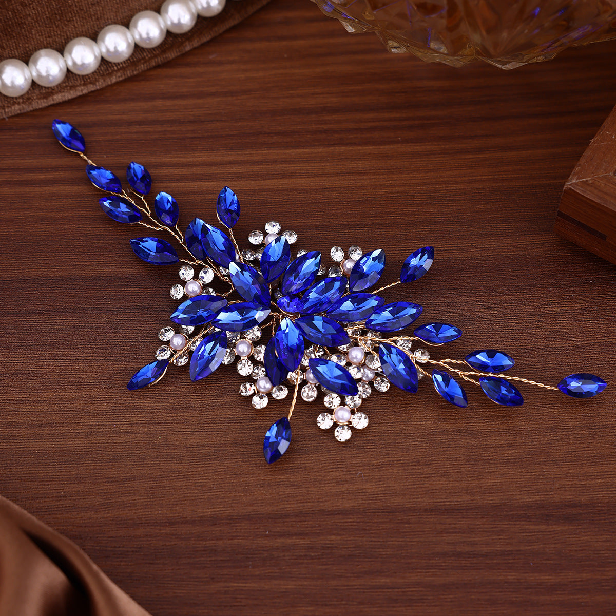 Bridal Rhinestone Hair Band Headdress Handmade Headband