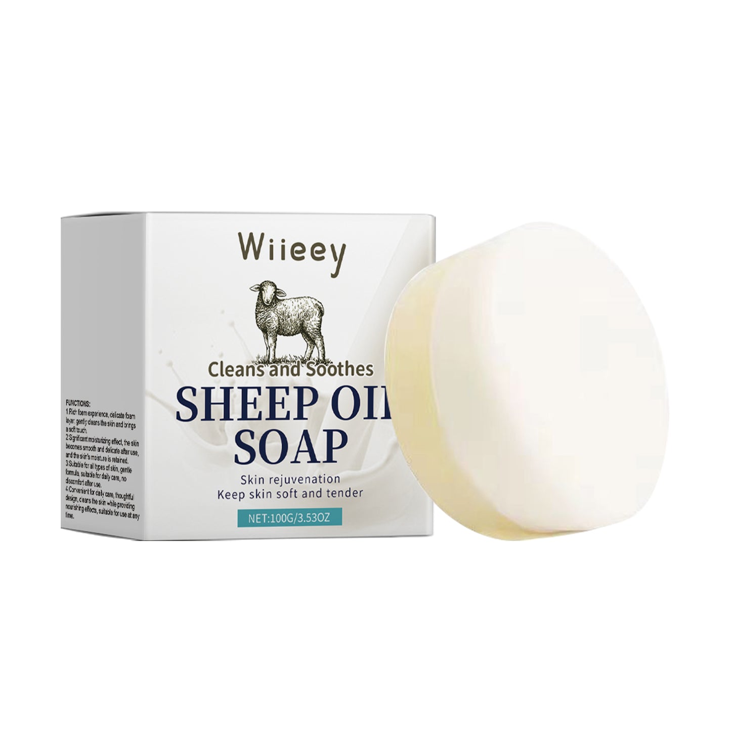 Moisturizing Suet Soap with Lanolin & Goat Milk - Gentle Cleansing Bar