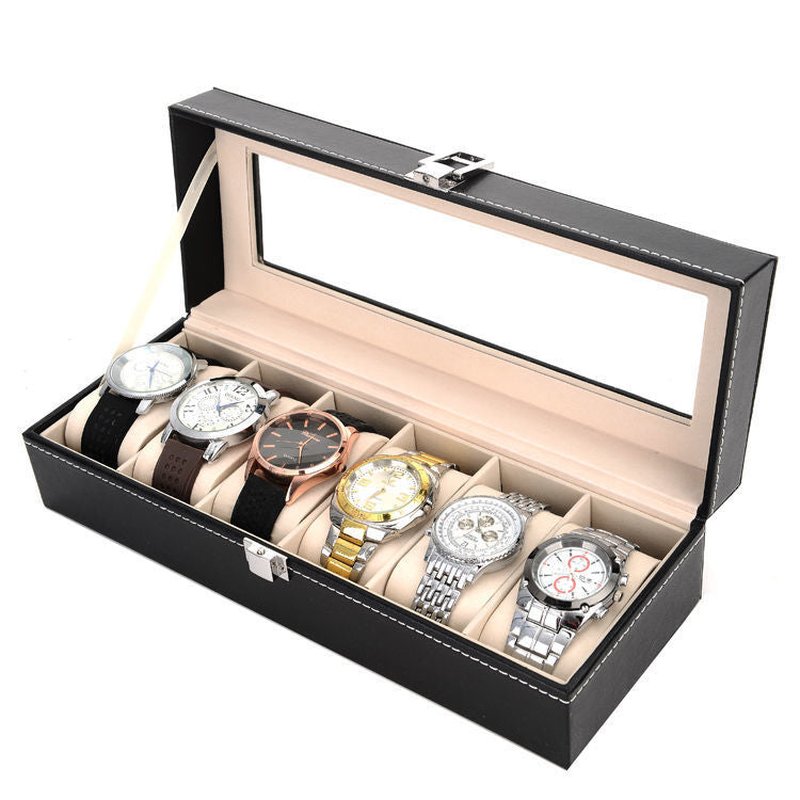 Jewelry & Watch Storage Box Glass Display Case Multiple Variants