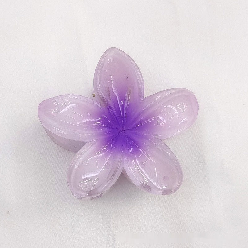 Flower Hair Clip with Egg Bauhinia Flower Back Spoon Grip - Multiple Colors